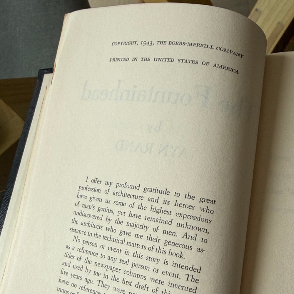 The Fountainhead Classic Hardcover Book - By Ayn Rand - Picture 4 of 5